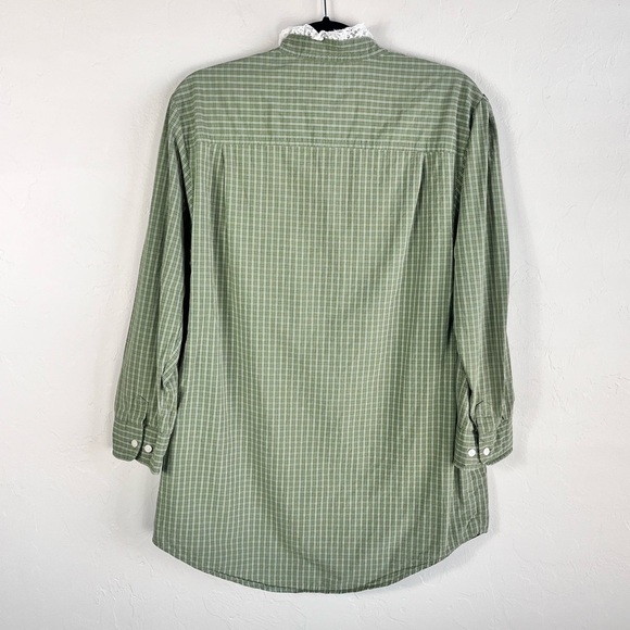 Green Plaid Button Down Grunge Cottagecore Timberland Top - Picture 11 of 16